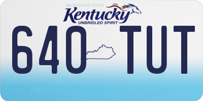 KY license plate 640TUT
