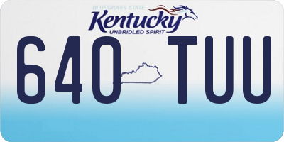 KY license plate 640TUU