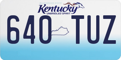 KY license plate 640TUZ
