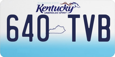 KY license plate 640TVB