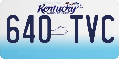 KY license plate 640TVC