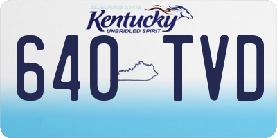 KY license plate 640TVD