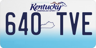 KY license plate 640TVE