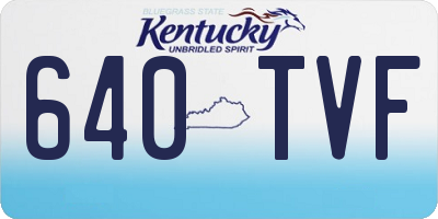 KY license plate 640TVF