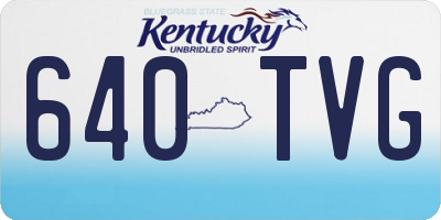 KY license plate 640TVG
