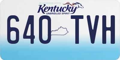 KY license plate 640TVH