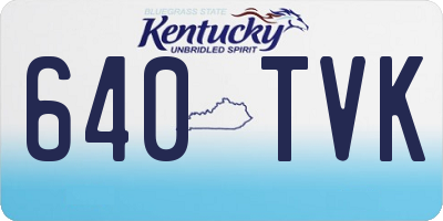 KY license plate 640TVK