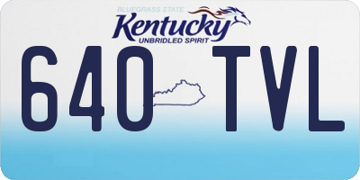 KY license plate 640TVL