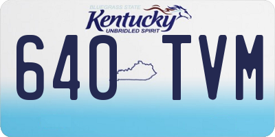 KY license plate 640TVM
