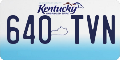 KY license plate 640TVN