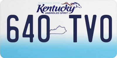 KY license plate 640TVO