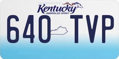 KY license plate 640TVP