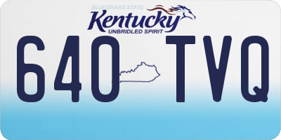 KY license plate 640TVQ