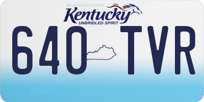 KY license plate 640TVR
