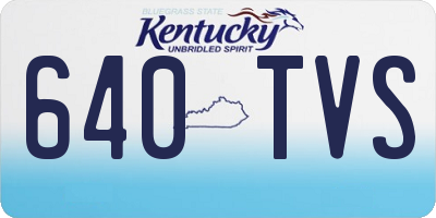 KY license plate 640TVS