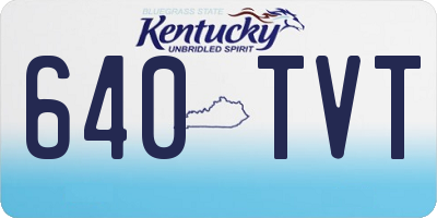 KY license plate 640TVT