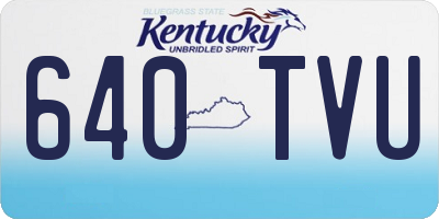 KY license plate 640TVU