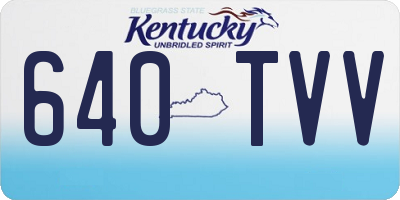 KY license plate 640TVV