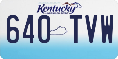 KY license plate 640TVW