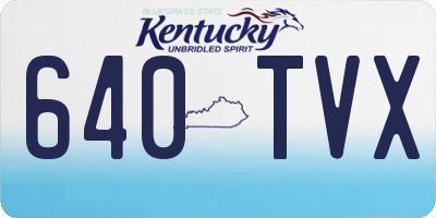 KY license plate 640TVX