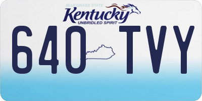KY license plate 640TVY
