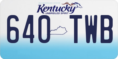 KY license plate 640TWB