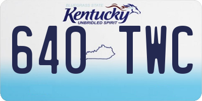 KY license plate 640TWC