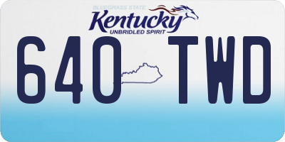 KY license plate 640TWD