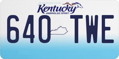 KY license plate 640TWE
