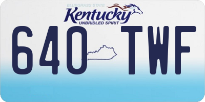 KY license plate 640TWF