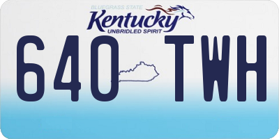 KY license plate 640TWH