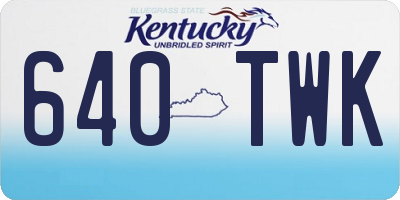 KY license plate 640TWK