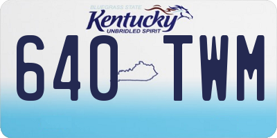 KY license plate 640TWM