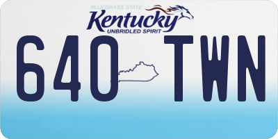 KY license plate 640TWN