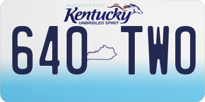 KY license plate 640TWO