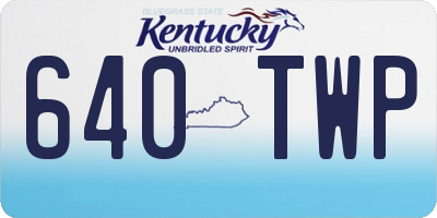 KY license plate 640TWP