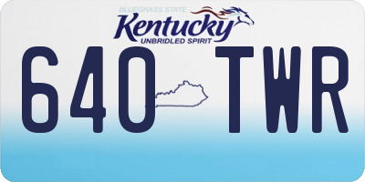 KY license plate 640TWR