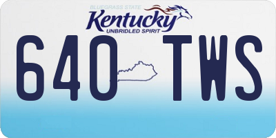 KY license plate 640TWS