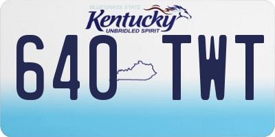 KY license plate 640TWT