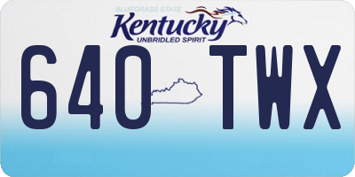 KY license plate 640TWX