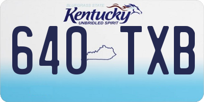 KY license plate 640TXB