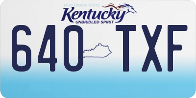 KY license plate 640TXF