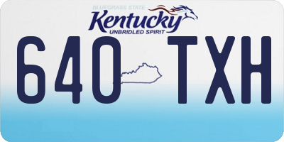 KY license plate 640TXH