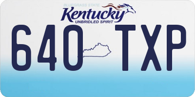 KY license plate 640TXP