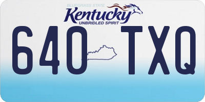 KY license plate 640TXQ