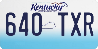KY license plate 640TXR