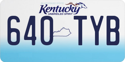 KY license plate 640TYB
