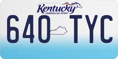 KY license plate 640TYC