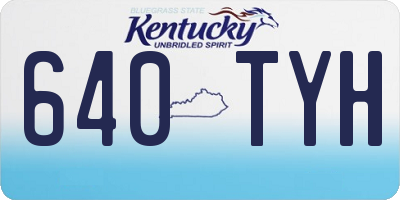 KY license plate 640TYH