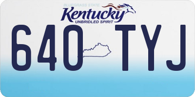 KY license plate 640TYJ